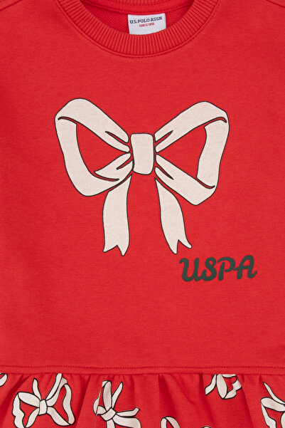 U.S. Polo Assn. Girl's Red Knitted Dress 50318063-Vr030
