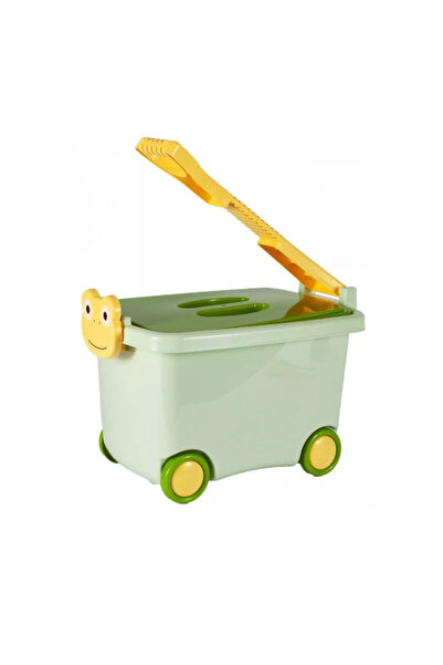 MalPlay Malplay children's building set, Troller on wheels loaded with 90 multicolored cubes