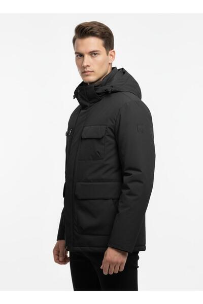 DYNAMO Men's Hooded Water Repellent Windproof Goose down Comfort Fit Coat