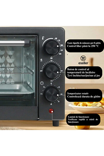 SokShop Electric Kitchen Oven 2600W – Leihmann 48L, Baking Tray, Grill and Rotisserie Function