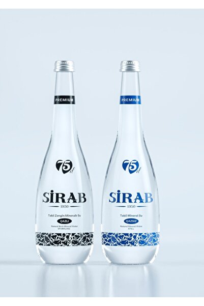SİRAB Doğal Zengin Mineralli Maden Suyu Qazlı Premium 330 ml 20 Adet