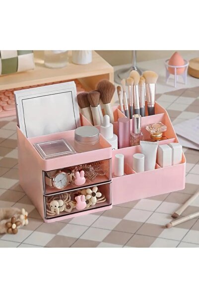 Blackstar Makyaj Organizeri Çekmeceli Pembe