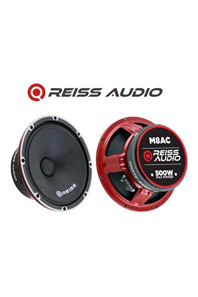 Reiss Audio Rs-M8AC 20cm Tanesi 500wat-250w Rms 20cm Oto Midrange Hoparlör Metal Kapaklı