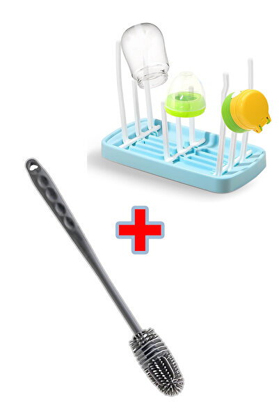 Beatitude Biberon Kurutucu Stand Ve Biberon Emzik Temizleme Fırçası Seti Suluk Emzik Asma Temizleyici Aparat