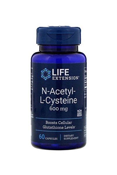 Life Extension N-Acetyl-L-Cysteine Dietary Supplement 600 mg - 60 Capsules