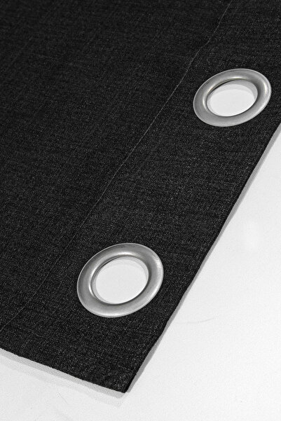 Premier Home Osaka Ring Background Curtain Black 140X260