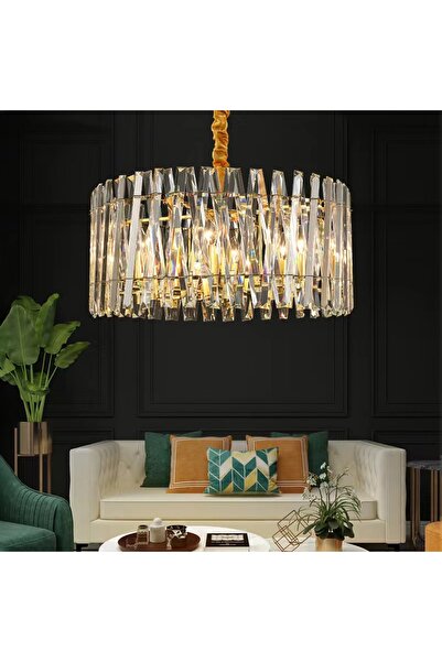 LATUS ثريا كريستالية فاخرة حديثة لغرفة المعيشة وغرفة الطعام وغرفة النوم ومصباح (Φ400*MM، E14*3)