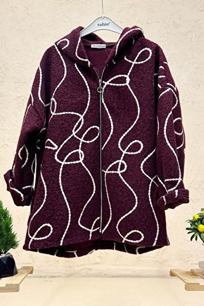 sahnemoda غطاء رأس بنمط الرافيا معطف من الفيلت المستورد