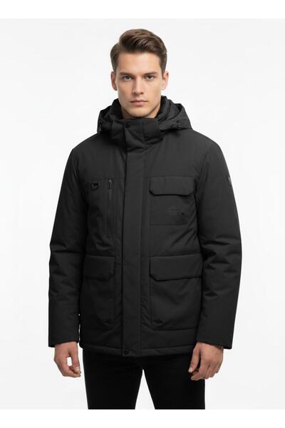 DYNAMO Men's Hooded Water Repellent Windproof Goose down Comfort Fit Coat