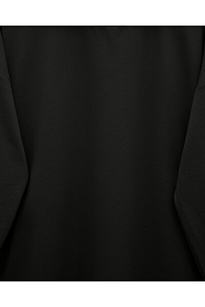 MissRunin Crew Neck Slit Combed Sweat