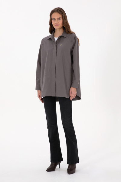 U.S. Polo Assn. Women's Gray Long Sleeve Shirt 50316399-Vr024