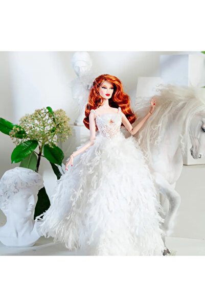 Takumi Set imbracaminte, Bustiera, fusta pene si pantofi, Caroline, Alb, +3 ani