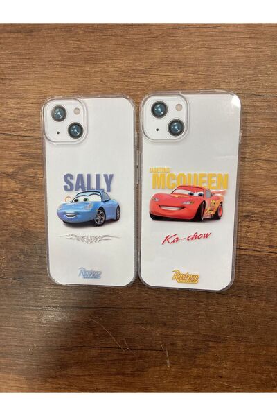 Newon iPhone 13/14 Sally Mc Queen Lightning Printed Couple Case (2 Cases)
