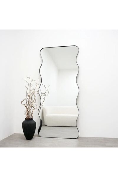 Muummirror 160 cm Dalgalı Duvar Boy Aynası - Konsol Üstü Salon Dekorasyon Ayn...