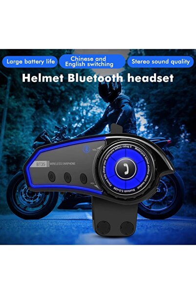 Mmctech BT35 Rgb Renkli Işıklı ve Yüksek Sesli Bluetooth Kask Intercom motosiklet Interkom Kulaklık