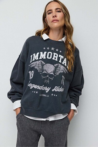 No Matter What Bedrucktes Oversize-Sweatshirt