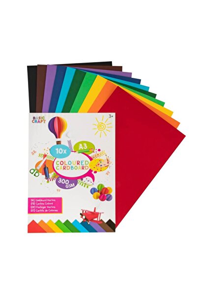 Craft Sensations Set of 10 sheets of color cardboard A3 300 gr