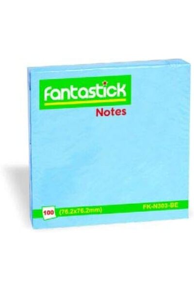 Fantastick FK-N303-BE، 12 ورقة ملاحظات لاصقة، 3.1 بوصة × 3.1 بوصة، أزرق