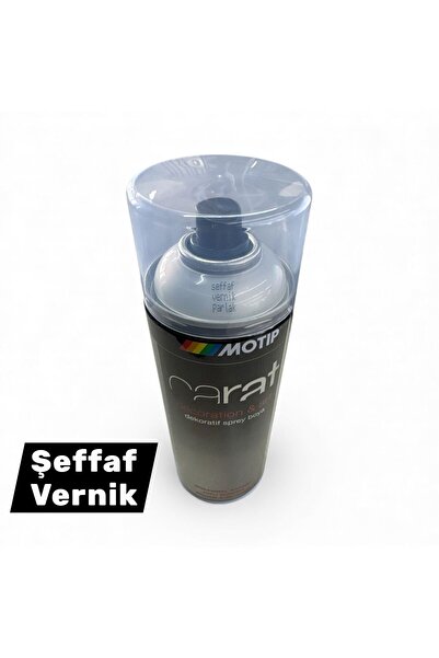 Motip Şeffaf Parlak Vernik Sprey – Koruyucu Üst Katman, Çizilme ve Solma Önleyici 400ml