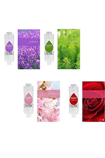 H2O COOL H 201 4-Pack Vitamin C Shower Head Filters (Lavender, Rose, Blueberry, Milk)