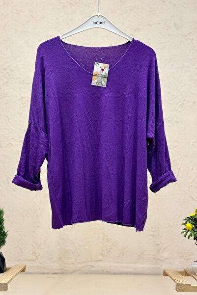 sahnemoda V-Neck Long Sleeve Imported Soft Blouse