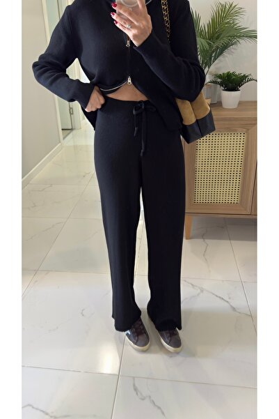 BİRCANÇİL Md Jua Black Zippered Knitwear Set