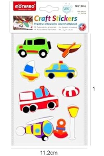 MOTARRO ملصق حرفي، عبوة من 12 قطعة (MU130-6)