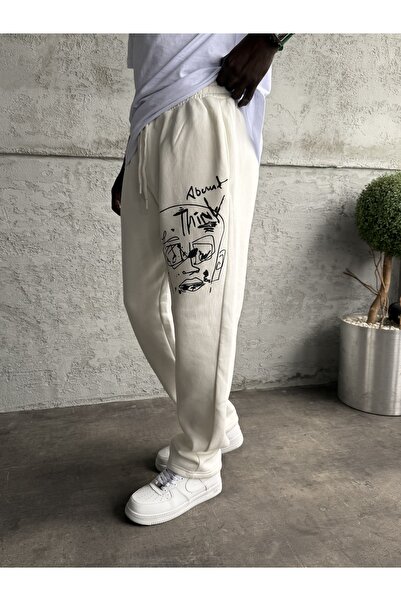 KağanKY White Skull Printed Tracksuit