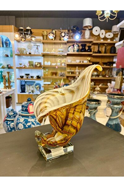 ÇIRPAN EV KRİSTAL CAM KAİDELİ İSTİRİDYE DEKOR 14X23CM