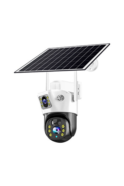 V380 Pro V380 Dual Len 6MP Solar Battery Powered Camera VCS09 CCTV Wireless 4G IP PTZ Waterproof Dual Lens