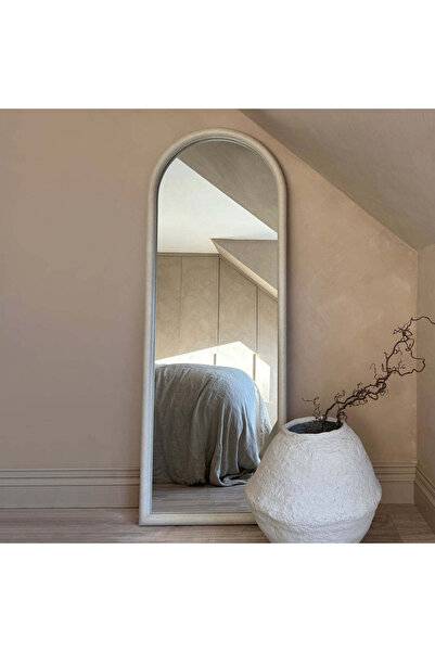 Muummirror 170x60 cm Doğal Ahşap Oval Boy Aynası - Dekoratif Oval Boy Aynası 1