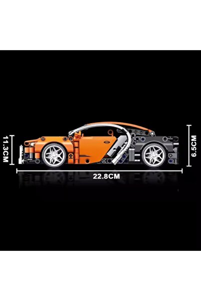 WOMA Construction Toy Set – Bugatti Veyron Replica, 388 Pieces, Orange