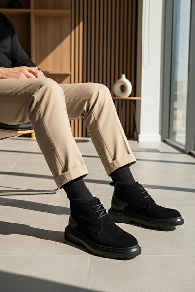 ÇAĞ DERİ ERKEK ULTRA HAFİF SİYAH SÜET BOT,ERKEK SÜET BOT ,GÜNLÜK SİYAH SÜET B...