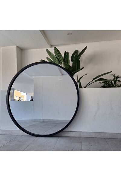 Muummirror 150 cm Yuvarlak Boy Aynası - Doğal Ahşap Yuvarlak Duvar Ve Boy Ayn...