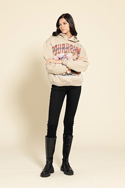 FOR YOU MODA Oversize-Hoodie mit Steinmuster