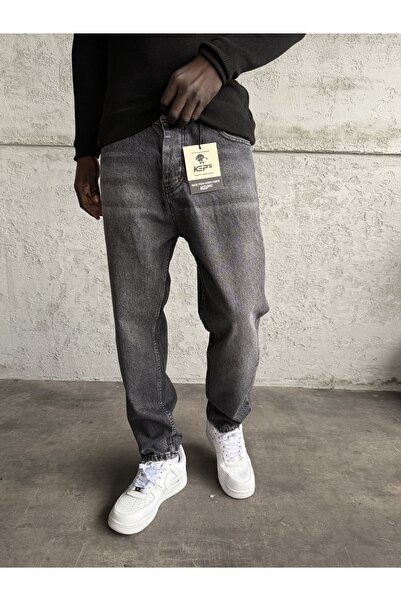 KağanKY Blugi Boyfriend cu șlefuire afumată