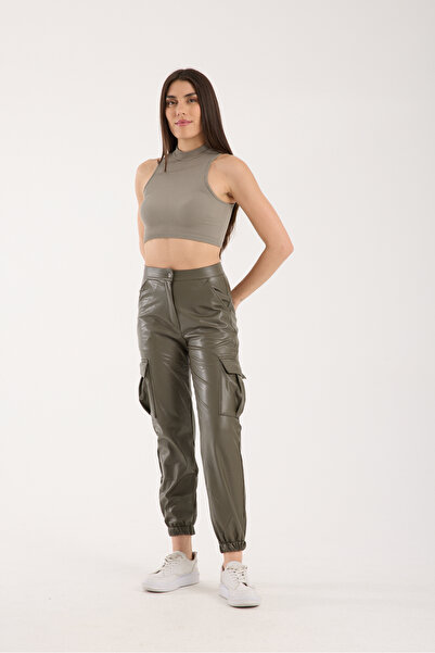 winmoda Leather Pants - Yan K Cargo Pocket İ Leather Pants