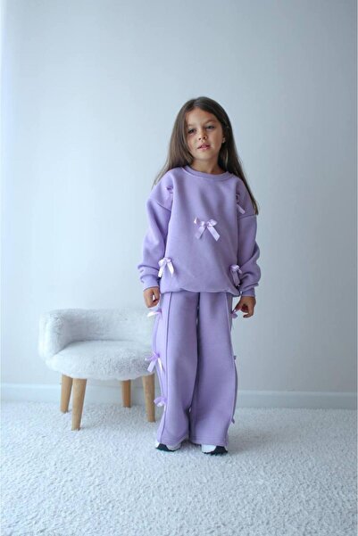 Lily and Co 3 İplik Şardonlu Kız Çocuk Eşofman Takımı