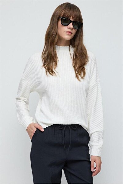 No Matter What Langarmbluse aus geprägtem Fischervelours