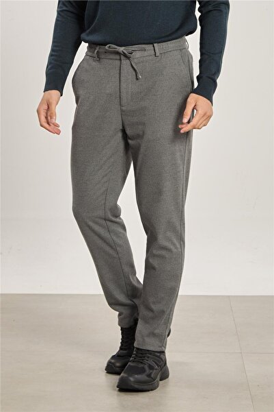 BARRELS AND OIL Men's regular fit jogger pants - medium grey