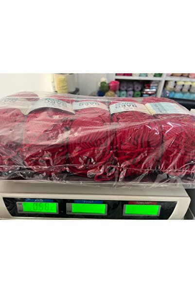 İhraç Fazlası paketli örgü ipi kırmızı