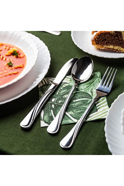 Kinghoff KH 1875 Dinner Set, 18 Pieces, For 6 People, Porcelain, Dishwasher Safe, White