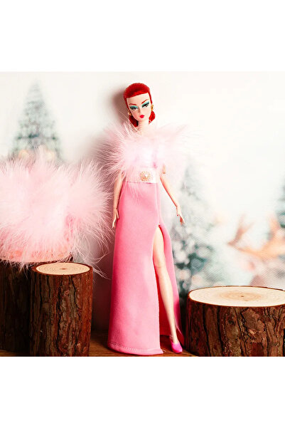 Takumi Clothing set, Dress, shoes and puff accessory, Adelyn, Pink, +3 years