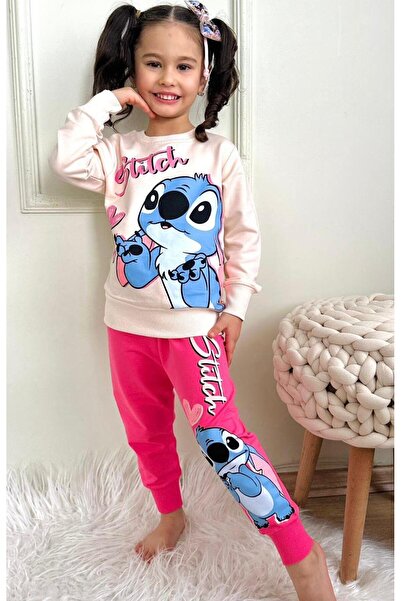 LİLLYPİCCA Girl's Heart Patterned 2-Thread Tracksuit Set