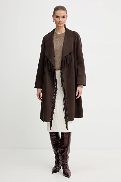 Armani Exchange Women's Regular Fit Round Neck Patterned Cotton Knitted Brown Sweater Xw001317 Af16619-F1039