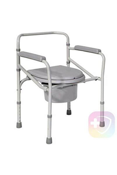 Mobiak Scaun cu vas de toaleta / WC , pliabil, din otel, reglabil pe inaltime, max. 115 kg, 804455