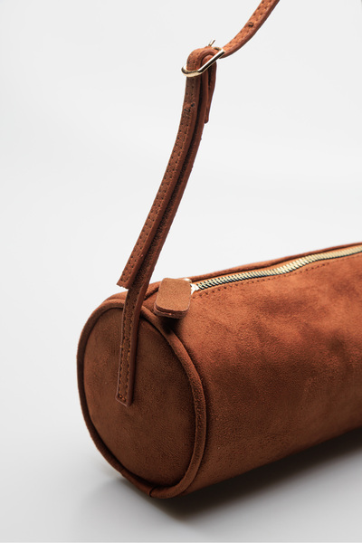 KISCHE κυλινδρική τσάντα χειρός και ώμου Γυναικεία με φερμουάρ