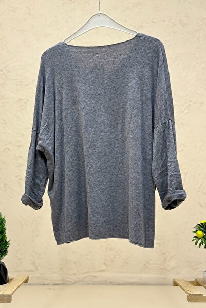 sahnemoda V-Neck Long Sleeve Imported Soft Blouse