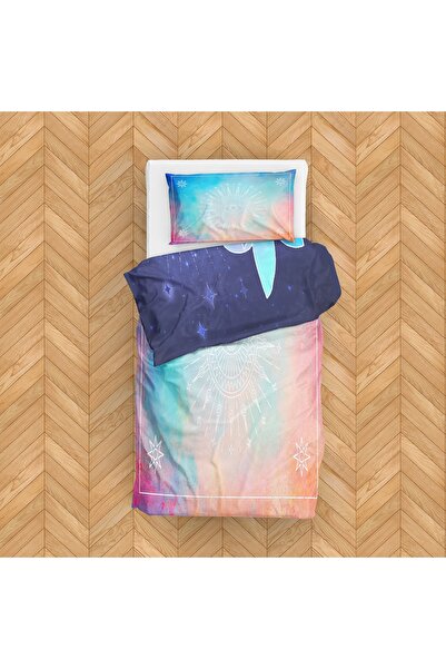 The Lucid Lab Lotus & Aura Mandala Double Sided Duvet Cover Set 160 cm X 220 cm