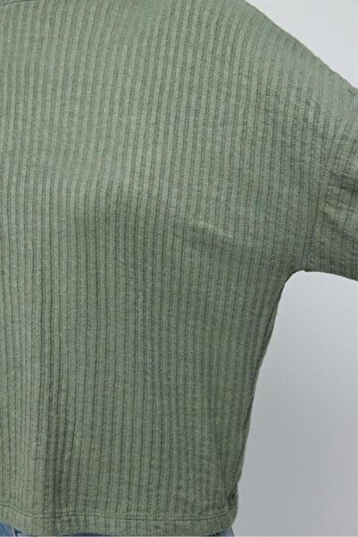 No Matter What Langarmbluse aus geprägtem Fischervelours